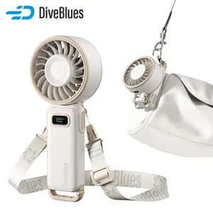Diveblues Portable Handheld Turbo Fan, 1~100 GearWind,3600mAh Battery Operated, Up to 12Working Hours, 3 IN 1 Hand Fan Rechargeablewith Air Turbo Tech Cooling Fan for OutdoorActivities, Travel, Working, Summer SelectedProducts
