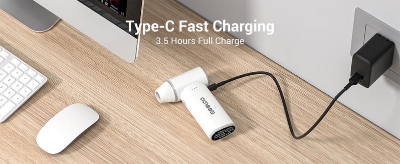 GOOLOO F3 Electric Air Duster- 110000RPM 52m/s Super Power Compressed Air, Variable Speed Canned Air with Fast Charging, Mini Dust Blower for Computer, Keyboard, House, Outdoor and Car