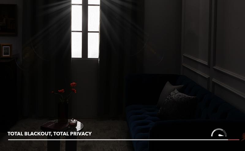 Deconovo Full Blackout Curtains – Satin Finish with Rod Pocket, Total Light Block