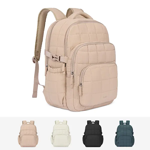 CLUCI BackToSchool New Collection School Backpack Puffer Backpack 17.3 Inch Laptop Backpack for Women, Anti Theft Travel Backpack, Puffer Quilted Work, Water Resistant College Bookbag, Carry on Bckpack
