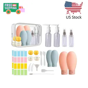 21 PCS Refillable Toiletry Bottles with Toiletry Bag
