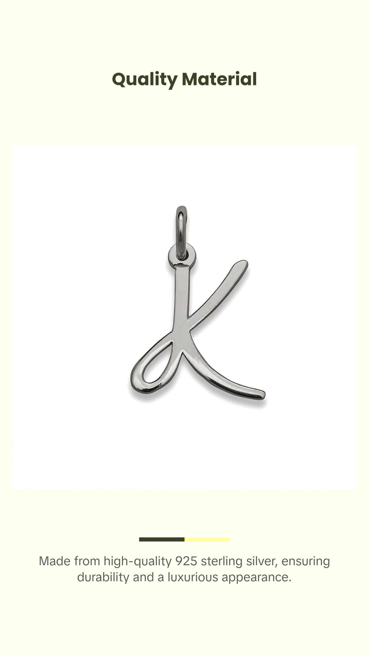 Magnolia 925 Sterling Silver Initial Pendant