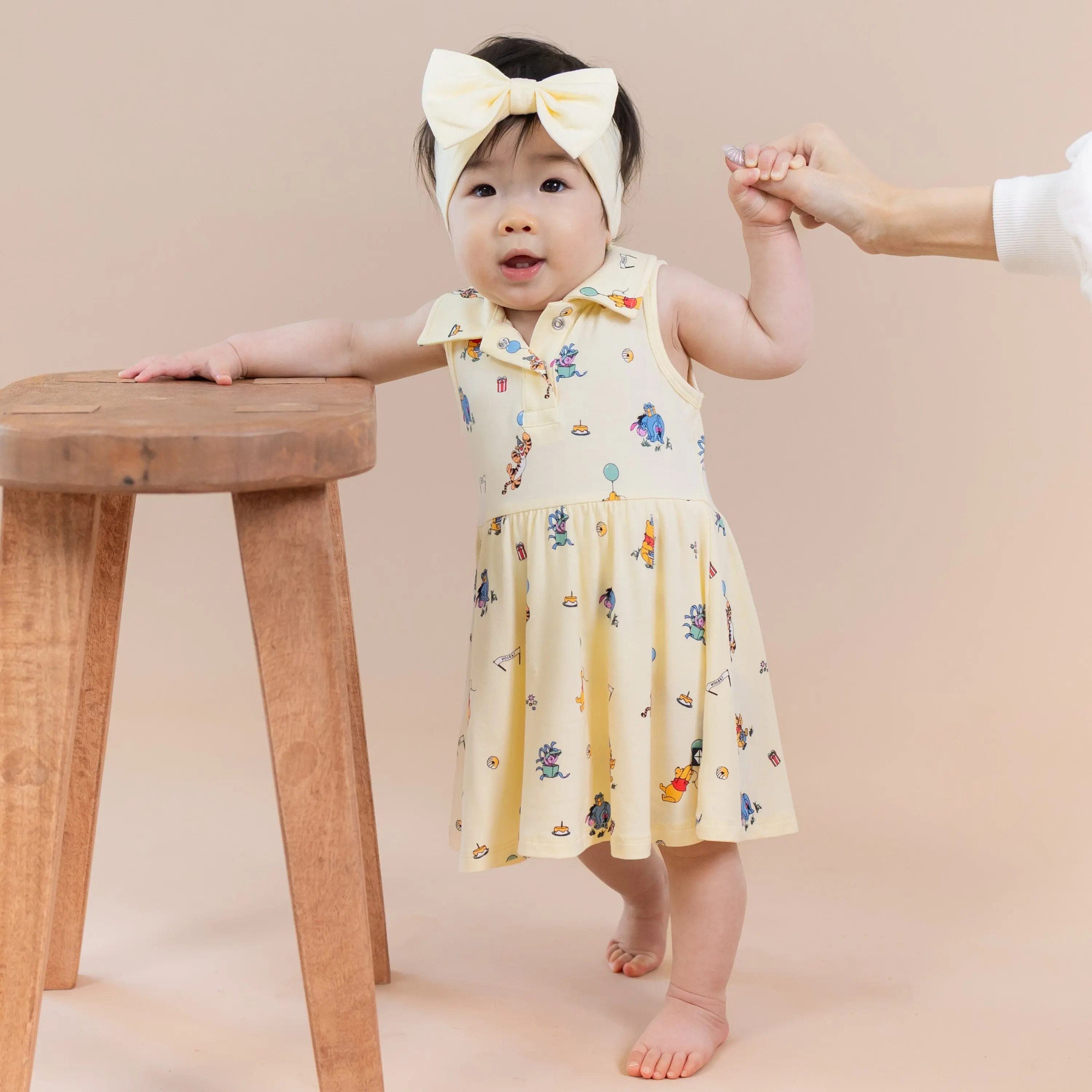 Polo Bodysuit Dress in Winnie the Pooh Celebration Polo Bodysuit Dress in Winnie the Pooh Celebration