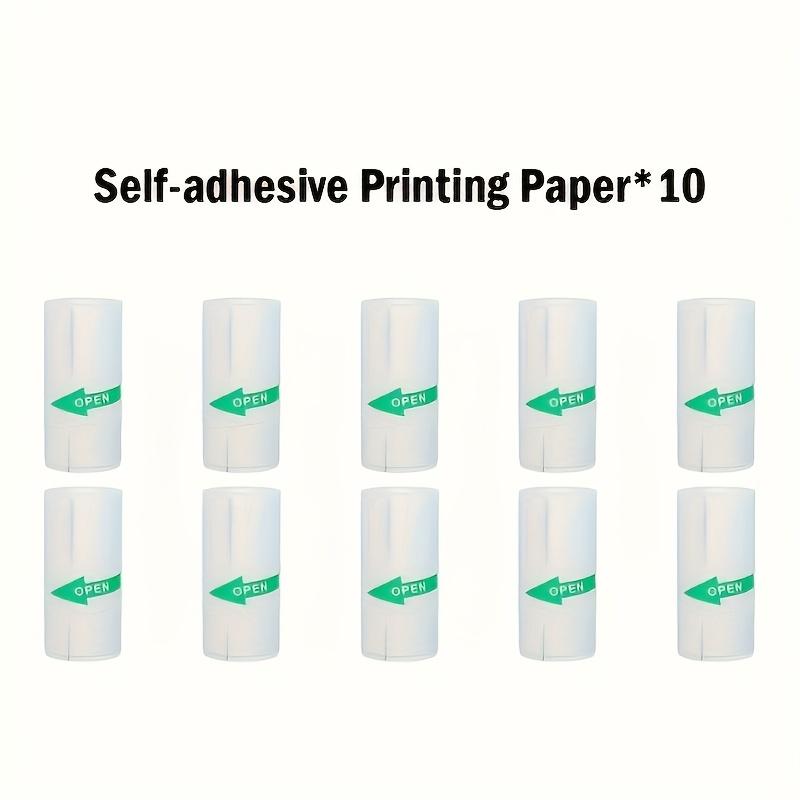 8 Rolls Mini Thermal Paper - Self-Adhesive, Inkless, Compatible with Portable Thermal Printers - Suitable for Photos, Labels, Notes, Scrapbooking, Office, School, Home - (3 Colors + 5 White Rolls) - Perfect for Printing Anytime, Anywhere, Office