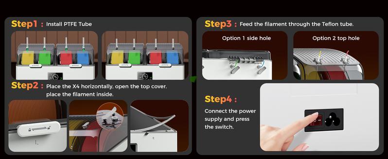 Creality SpacePi X4L Filament Dryer Box, 4-Spool Capacity, Rapid 75℃ Heating