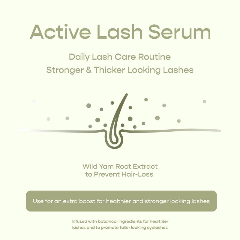 I-Envy Active Lash Growth Serum with Wild Yam Extract for Stronger, Thicker & Healthier Eyelashes, Botanical Infused Lash Enhancer Daily Treatment