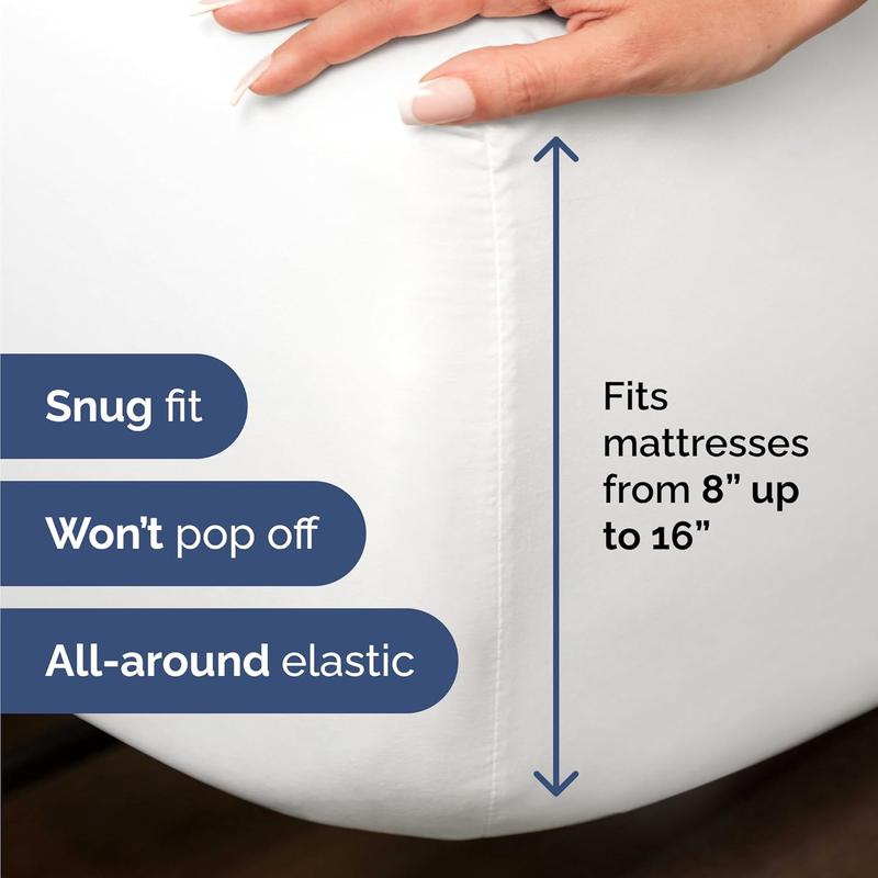 Bamboo Sheet Set - 100% Rayon From Bamboo, Cooling & Breathable, Moisture-Wicking, Lightweight, Machine Washable