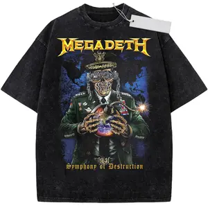 Megadeth Symphony Of Destruction Graphic T-Shirt, Heavy Metal Band Album Artwork Tee, Retro Rock Concert Streetwear Shirt, Summer Music Festival Outfit, Cool Metal Fan Gift For Him Her
