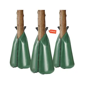 【FathersDayGift】VEVOR Tree Watering Bag,  , 3 Packs 20 Gallons Watering Bags for New Trees, 5-9 Hours Slow Release Refillable Tree Drip Irrigation Bags with Zipper, Durable Tree Watering System for Deep Root Targeting