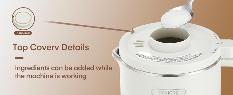 FOHERE 8 in 1 Nut Milk Maker Machine, 35oz Soy Milk Maker with 8 Upgraded Blades for Homemade Almond, Oat, Soy, Juice, Plant Milk, Delay Start/Self Cleaning/Keep Warm/Boiling Water