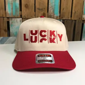 LUCKY SLOTS Hat Embroidered Trucker Cap, St Patty's Day Trendy