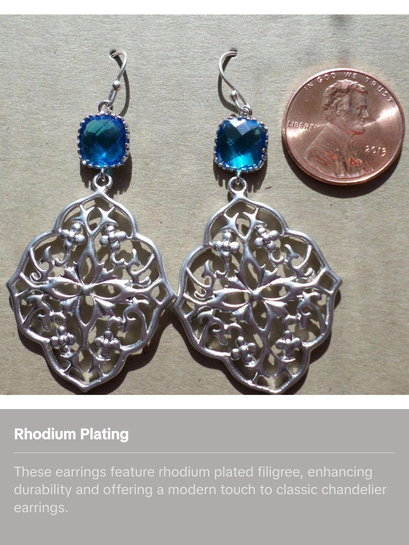 Cobalt Blue and Silver Chandelier Earrings - Cobalt Blue Earrings - Silver Earrings - Birthday Gift - Christmas Gift