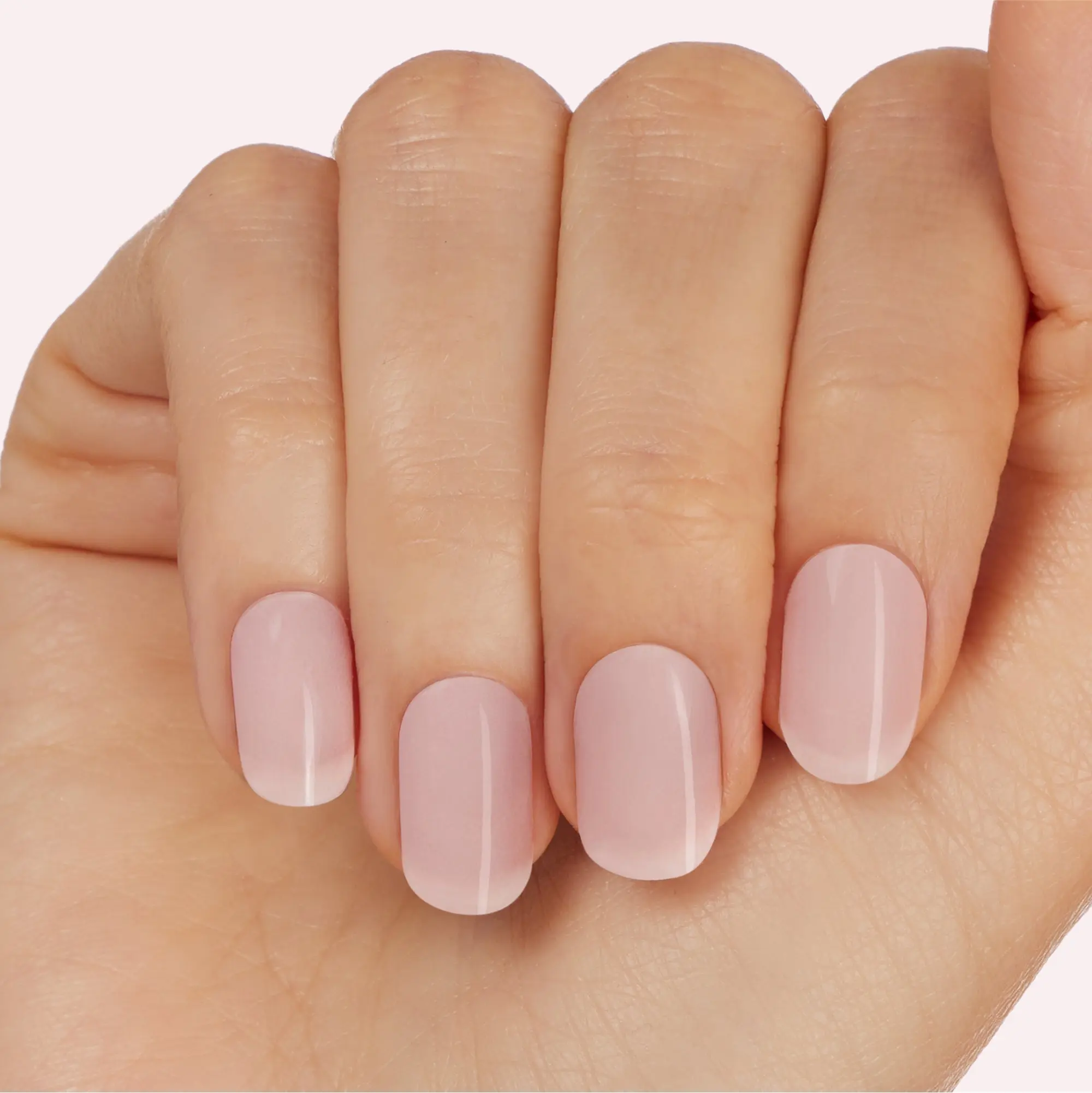 DASHING DIVA Whisper Semi-Cured Gel Nail Strips - Baby Pink Nail Art Decoration for Beauty & Personal Care
