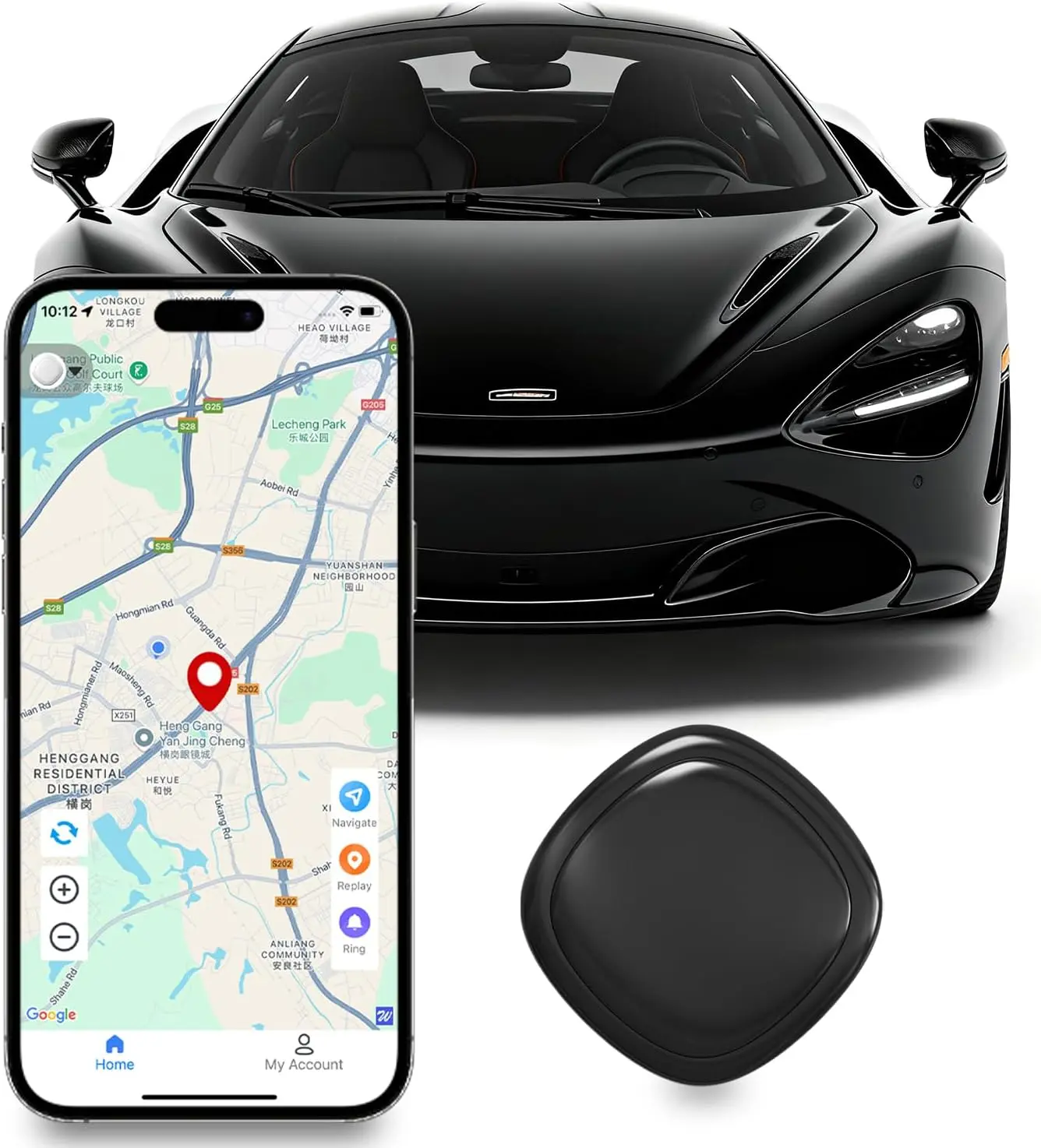 Mini Portable Magnetic Wireless GPS Tracker - Bluetooth Enabled, Lanyard Hanging Mount Included, Anti-Lost Locator for Cars, Android Devices