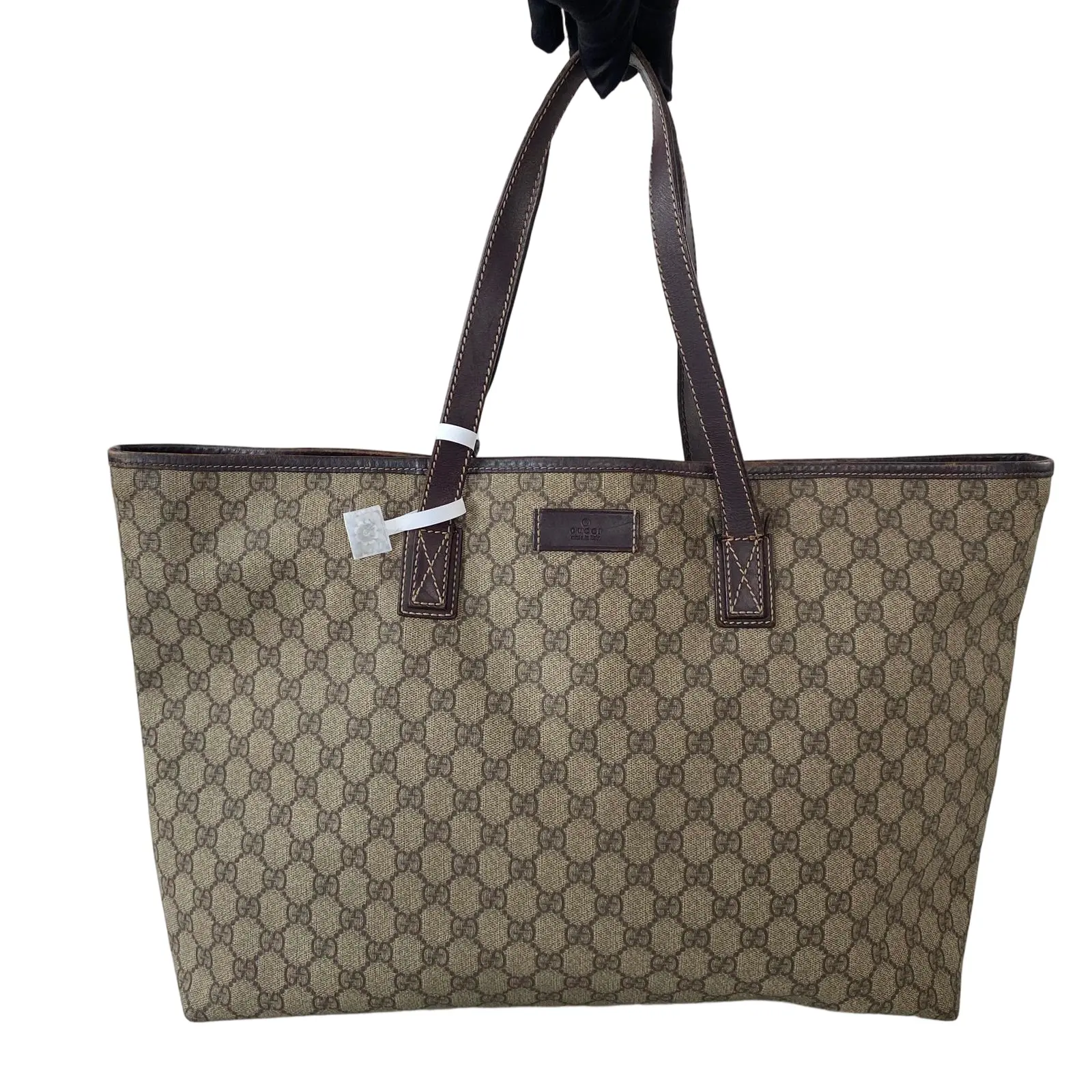 Pre-owned GUCCI canvas Tote Bags GG Tote Bag with bag charm
