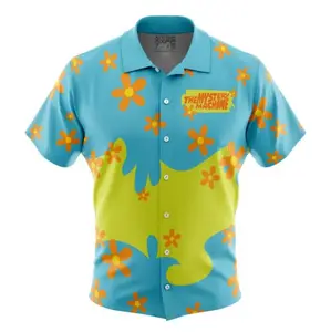 Mystery Machine Pattern Scooby Doo Hawaiian Shirt Anime Hawaiian Shirt | Cool Summer Anime Vibes for Men & Fans