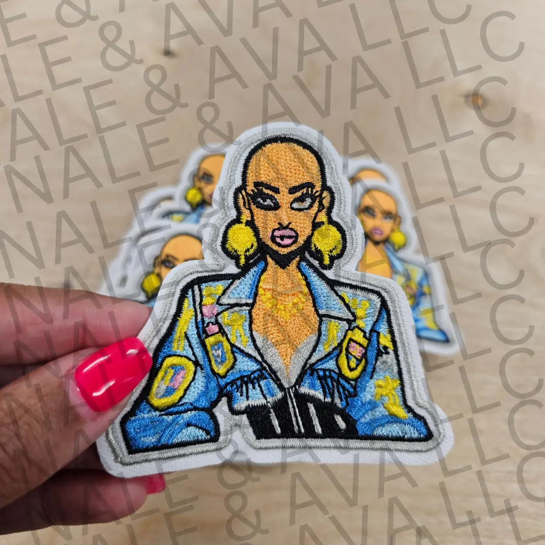 Bald Head Baddie Hat Patch (3 Patches)