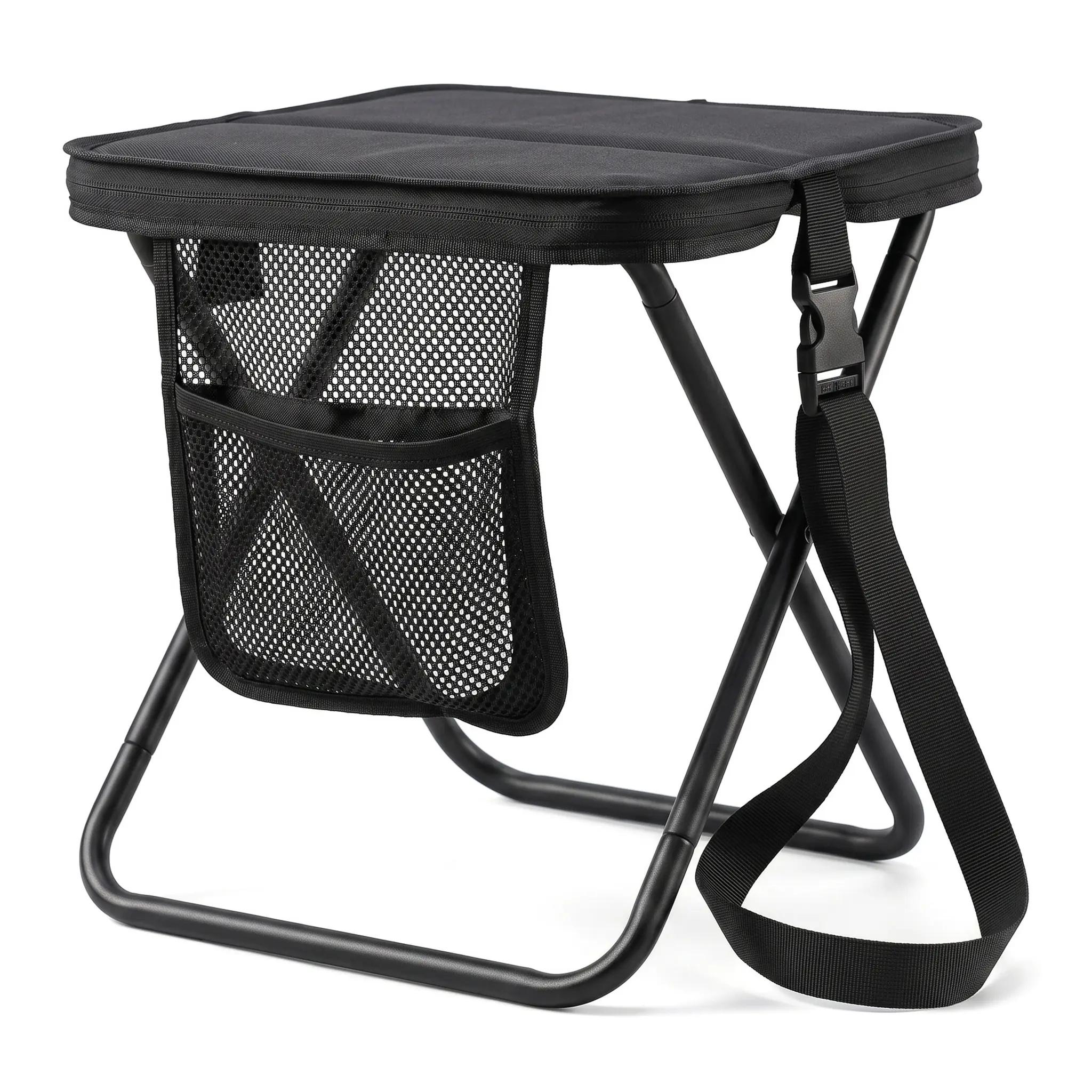 【Outdoor Essential】Portable Outdoor Folding Chair with Shoulder, Strap Ultra Light 0.5 lbs，Two Side Pockets Velcro Storage for Camping Hiking Fishing BBQ Parties,Gift for Her/Him SpringStatements