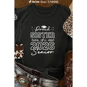 Class of 2026 Proud Sister Tee – Funny Senior Sister 100% Cotton Shirt