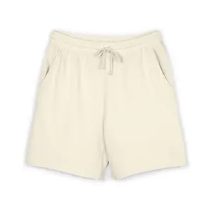 Minimal Cream Fleece Sweat Shorts | Lightweight Lounge Shorts, Drawstring Waist
