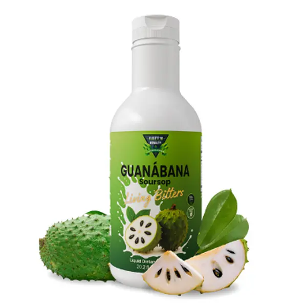 Green Royalty Soursop (Guanabana) Fruit Concentrated Dietary Botanical Juice Liquid Supplement, 20.2 fl oz, Living Bitters, Vitamin C, Herbs, Plant-Based, Non-GMO, Prop 65 Safe, Soursop Fruit, Concentrated Blend