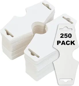 【250 Pack 】Necklace Jewelry Display Cards - Easy and Simple for Display Your Jewelries, Necklace, Bracelets - Bulk 250 Pack White Bargain Paradise