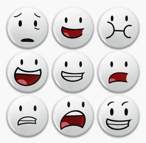 BFDI Face Buttons, TPOT BFDI Surprised Face, Inanimate Insanity Pins, Collection Combine Unique Style And Fun For Fans Who Love Creative Accessories, Pins For Backpack, Backpack Accessories!