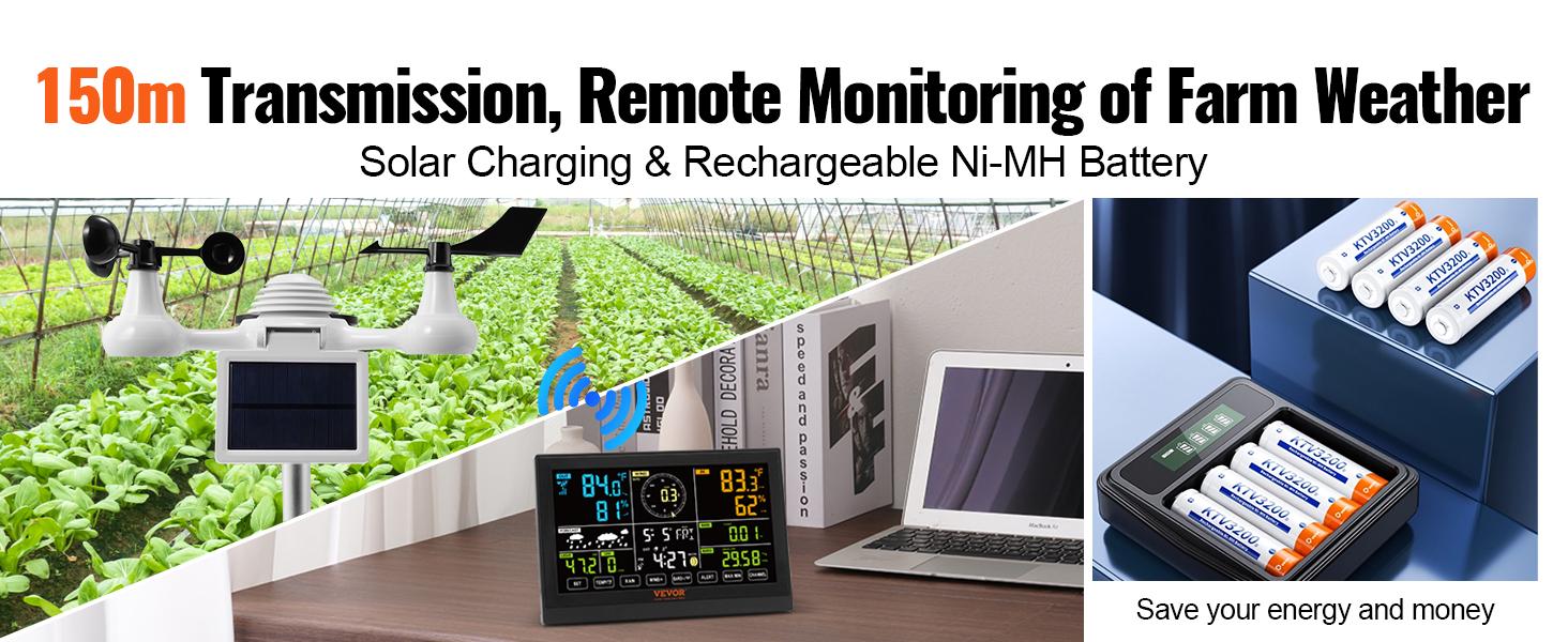VEVOR 7-in-1 Wi-Fi Weather Station, TikTokShopBlackFriday, 7.5 in Color Display, Home Weather Station Indoor Outdoor, with Solar Wireles VEVOR Super Brand Days Outdoor Sensor Alarm Alerts, for Temperature Humidity Wind Speed/Direction Rain VEVOR 7-in-1 Wi-Fi Weather Station, TikTokShopBlackFriday, 7.5 in Color Display, Home Weather Station Indoor Outdoor, with Solar Wireles VEVOR Super Brand Days Outdoor Sensor Alarm Alerts, for Temperature Humidity Wind Speed/Direction Rain