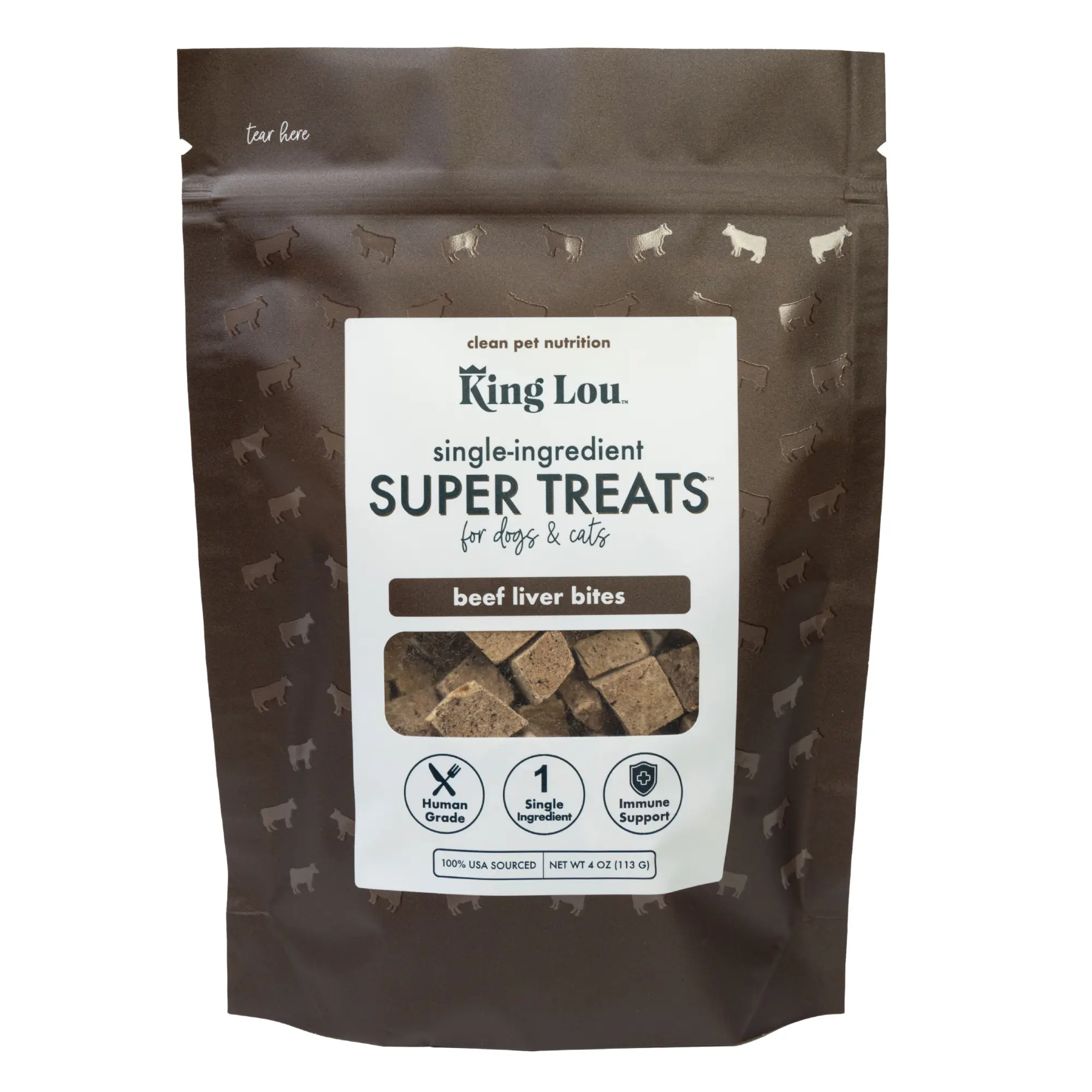 King Lou Pets Beef Liver Bites Dog Treats – Nature’s Multivitamin | Taurine-Rich | 100% USA Sourced, All Natural, Minimally Processed Pet Products