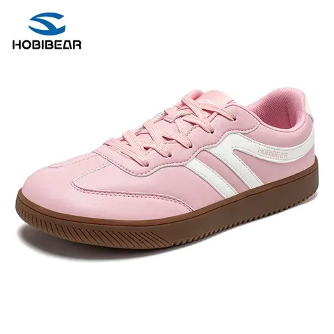 HOBIBEAR Women's Barefoot Casual Walking Shoes - 0 Drop Rubber Sole, Wide Toe Box, Leather Upper, Breathable, All-Season Lifestyle Travel Trainers, Back to School Pick, Casual Walking Shoe, Lifestyle Shoes