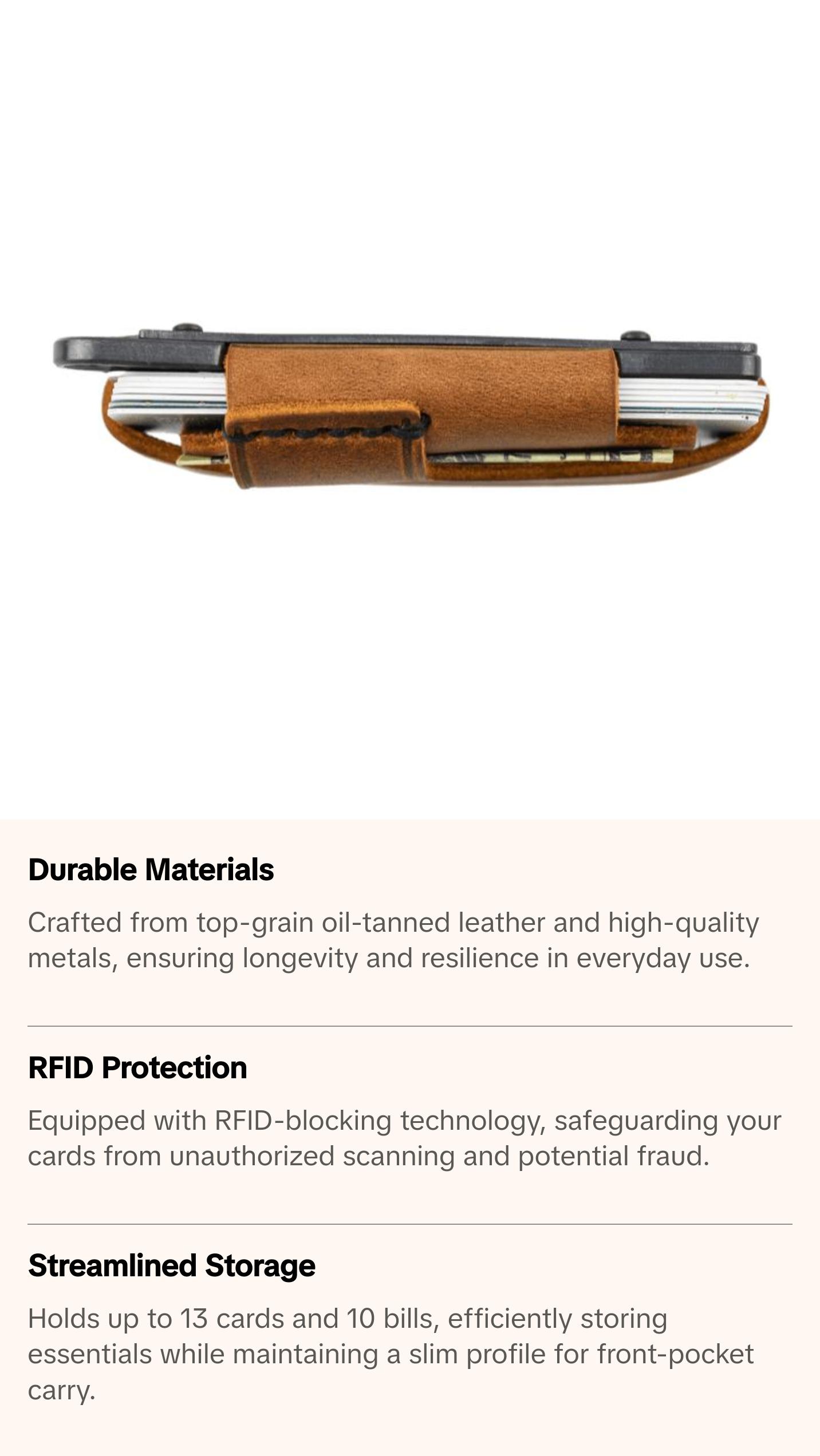 Contour Wallet - Black Tobacco Brown