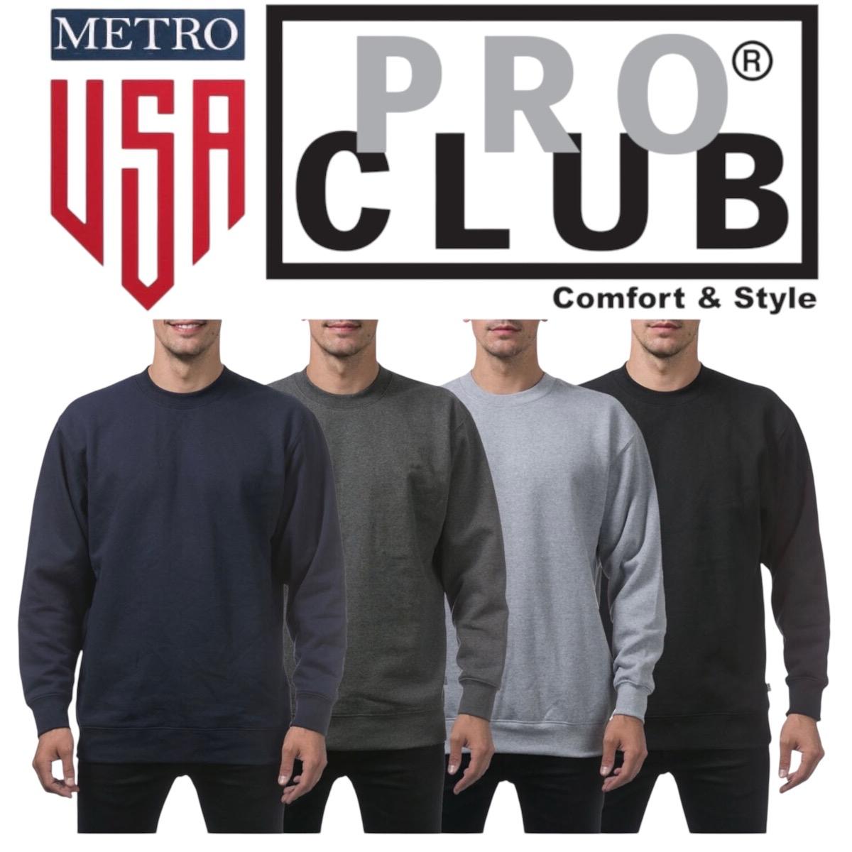 PRO CLUB Heavyweight Crew Neck Fleece Pullover Sweater (13oz) for Men - Ideal for Winter - Menswear Famous for its premium thickness and weight Tops Long Sleeve Round Neck Casual Classic Cotton Sweatshirts Crewneck Longsleeves Plain Khaki Beige shirt