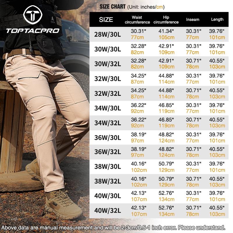 TOPTACPRO Men’s Tactica EDC Cargo Pant Waterproof Elastic Fabric Ripstop Versatile Outdoor Sweatpantsmen 8201 SpringStatements