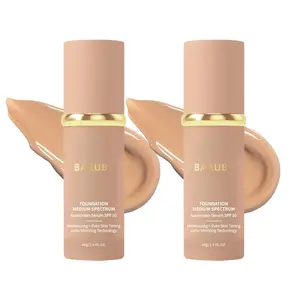 2-Pack Four-in-One Foundation Cream-Moisturizing, Moisturizing Primer, Non-Greasy, Waterproof, Sweat-Proof, Suitable for All Skin Types, Face Moisturizing Cream