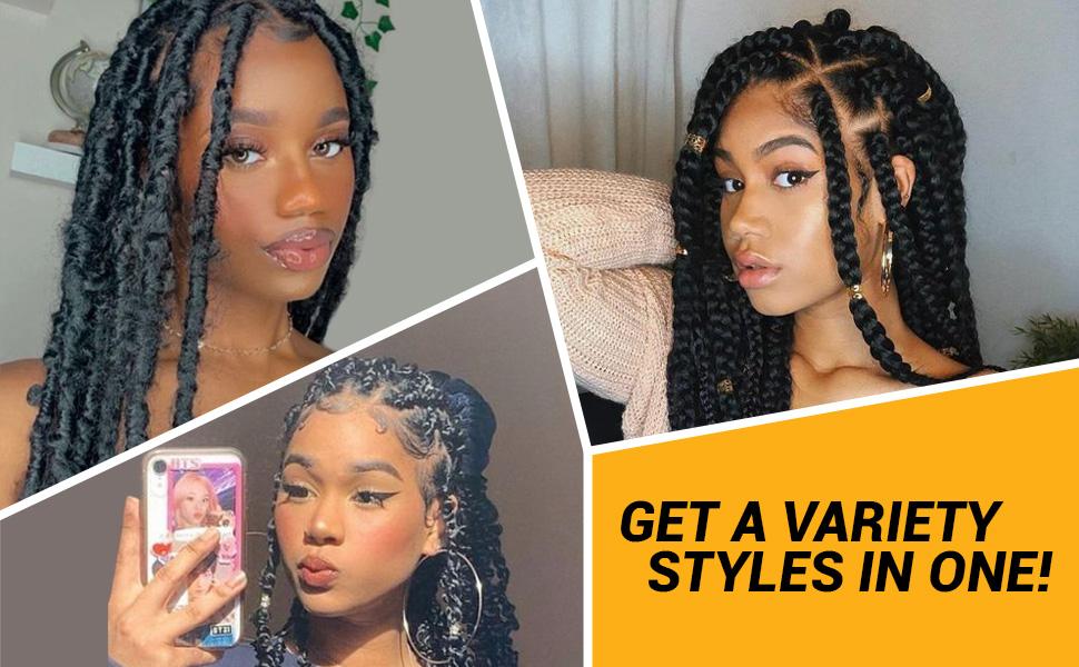 Authentic Brazilian Wool Hair Yarn for Braids 3pcs