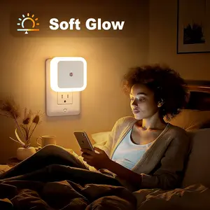 【6-Pack Plug into Wall Night Lights】Plug in Night Light with Smart Sensor, Warm White Dusk to Dawn, Led Night Lights for Bedroom, Bathroom, Kitchen, Hallway - Home Lighting