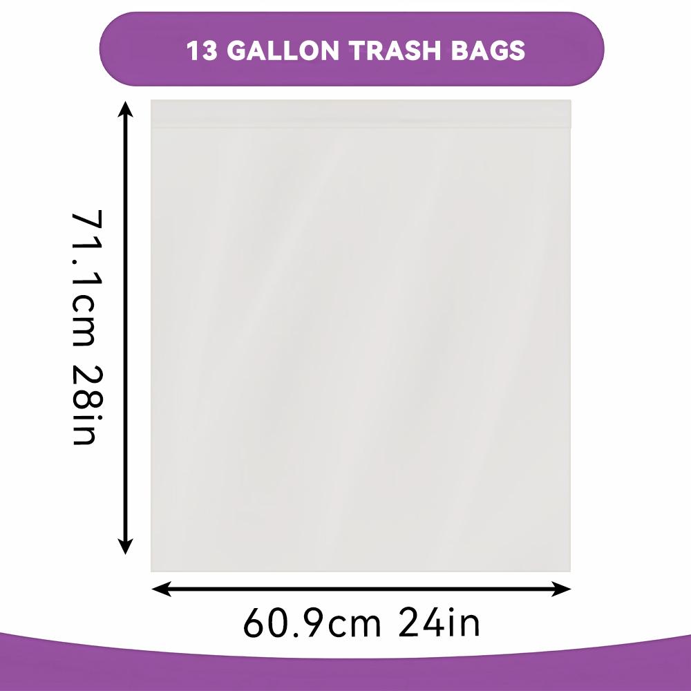 Xtratuff Basics Trash Bags 13 Gallon Flap Ties Tall Kitchen Garbage Bags White Trash Bag 180 Count BPA FREE Strong Rubbish Bag