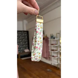 Vintage Floral Wristlet Smooth Gold Clasp- Handmade