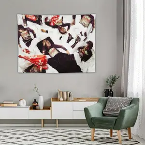 Music Poster Tapestry Osamason Flag for Living Room Bedroom Wall Hanging for Friends Pink Gift Decoration