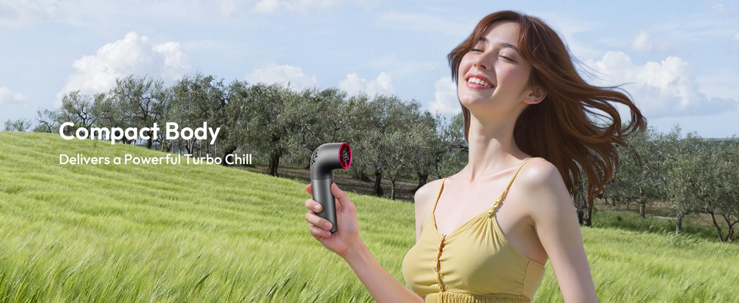 Aecooly Portable Handheld Fan, Powerful Turbo Mini Fan, 19000 RPM High Speed Aero Ultra, 15H Max Cooling Time, 7 Speeds Aluminum Case, Pocket Rechargeable Personal Small Travel GIfts for Women, FathersDayGift, dealsforyoudays