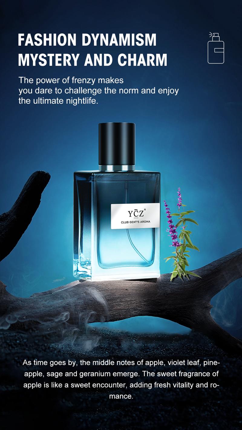 YCZ Club Gent's Aroma Men's Aromatic Cologne 1.7oz Eau De Parfum Woody Floral Scent for Nightclub Enthusiasts Captivating Oud Fragrance 50ml