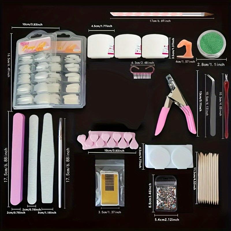 Nail Kit Set Professional Acrylic With Everything, 12 Glitter Acrylic Powder Kit Nail Art Tips Nail Art Decoration, DIY Nail Art Tool Nail Supplies acrylic nails kit Acrylic Nail Kit For Beginners (Professional)