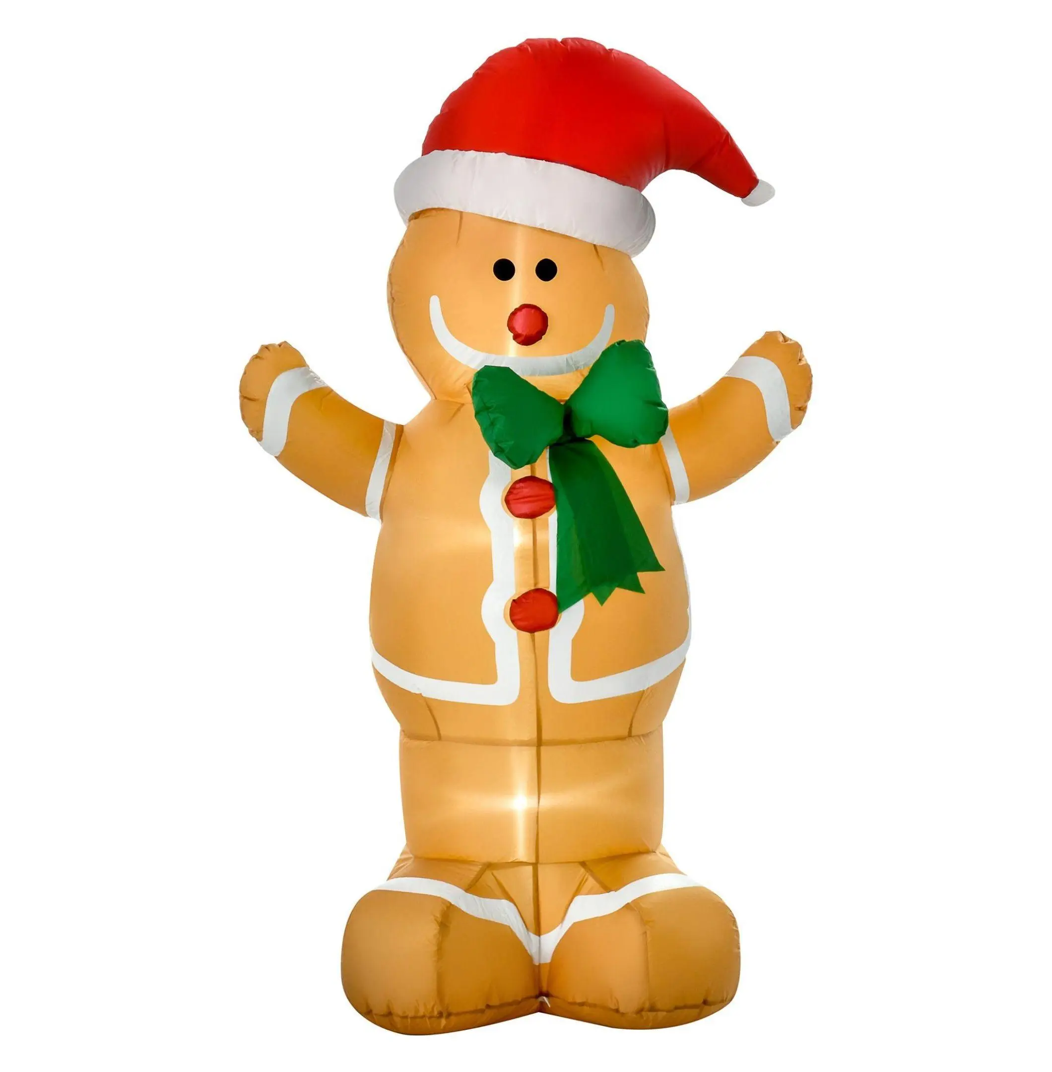 6ft Christmas Inflatable Gingerbread Man, Outdoor Yard Home Festive Decoration with Motor and Lights
