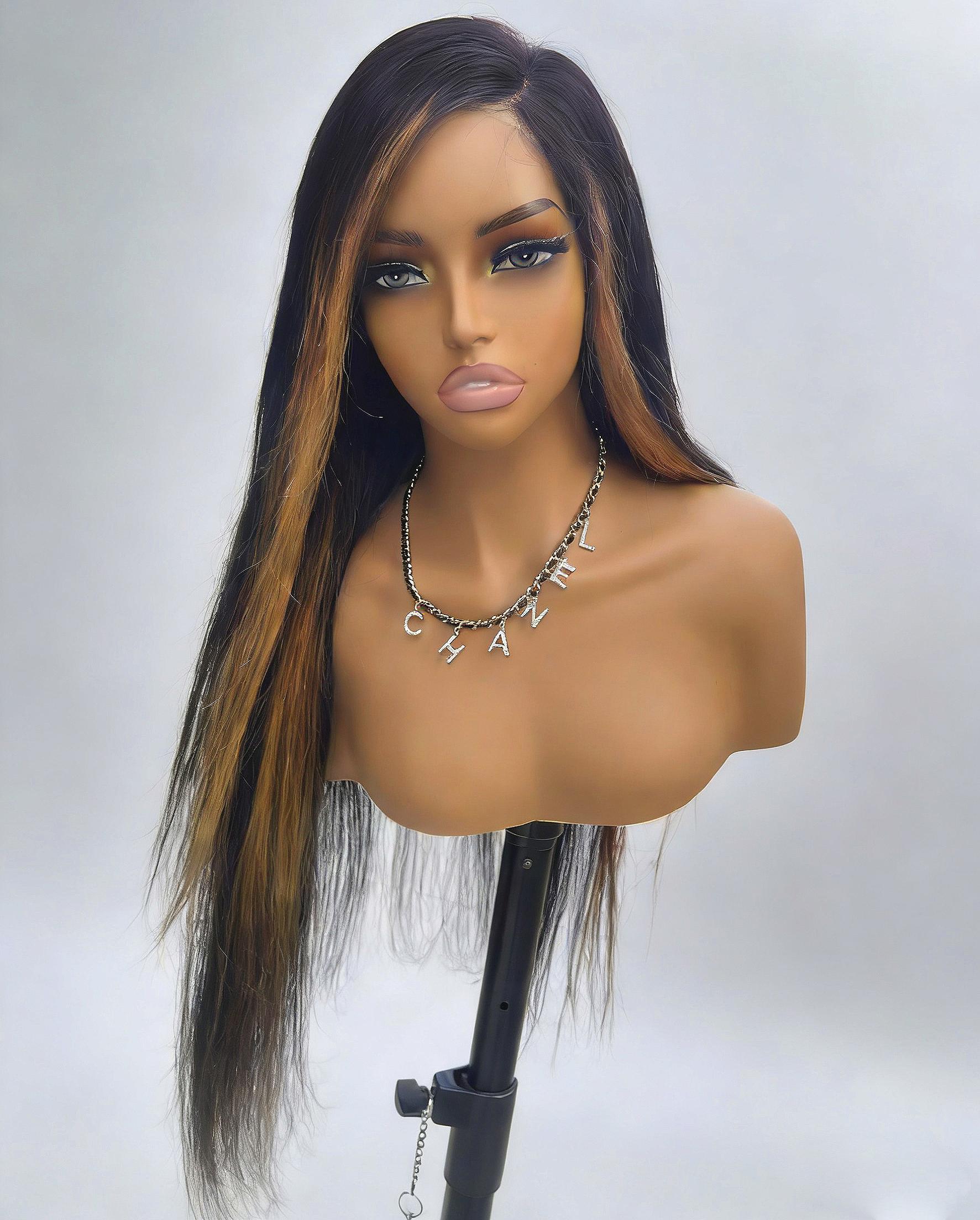 【Wear and Go Glueless】Straight Real Human Hair Pre Cut Pre Plucked Glueless Wig Human Hair With Drawstring No Glue 1B/30 Highlight 5x5 HD Lace Closure Wigs With Natural Hairline 180% Density