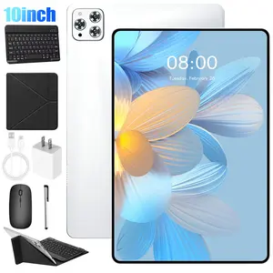 Android 15 10.1 Inch Tablet, 4GB RAM, 64GB Storage, Dual SIM, IPS 1280x800 Display, 5MP+13MP Camera, 5000mAh Battery, Keyboard, Mouse, Stylus Case
