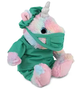 PLUSH DOCTOR - SUPER-SOFT PLUSH - SITTING RAINBOW UNICORN