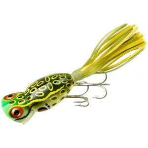 Arbogast Hula Popper 3/8 oz Fishing Lure - Bull Frog