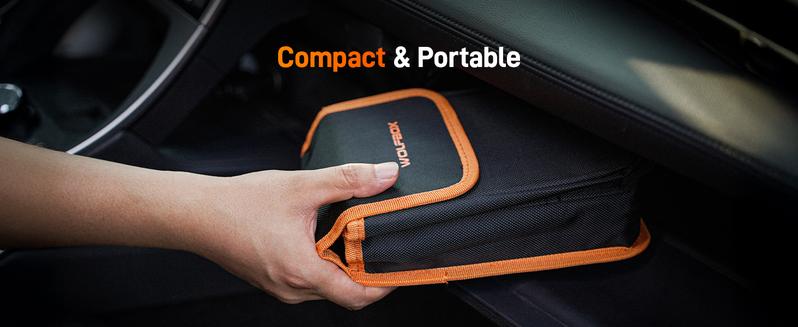 WOLFBOX Portable 2000A Jump Starter With Air Compressor 150PSI Tire Inflator LED HolidayHaul