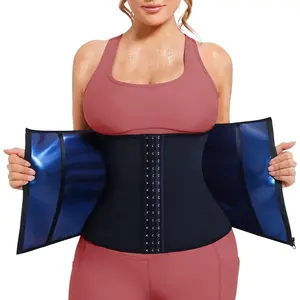 Sweat Waist Trainer Trimmer for Women Workout Belt Sweat Band Gym Sauna Suit Hot Body Shapers Black Shapewear Womenswear Removable Straps