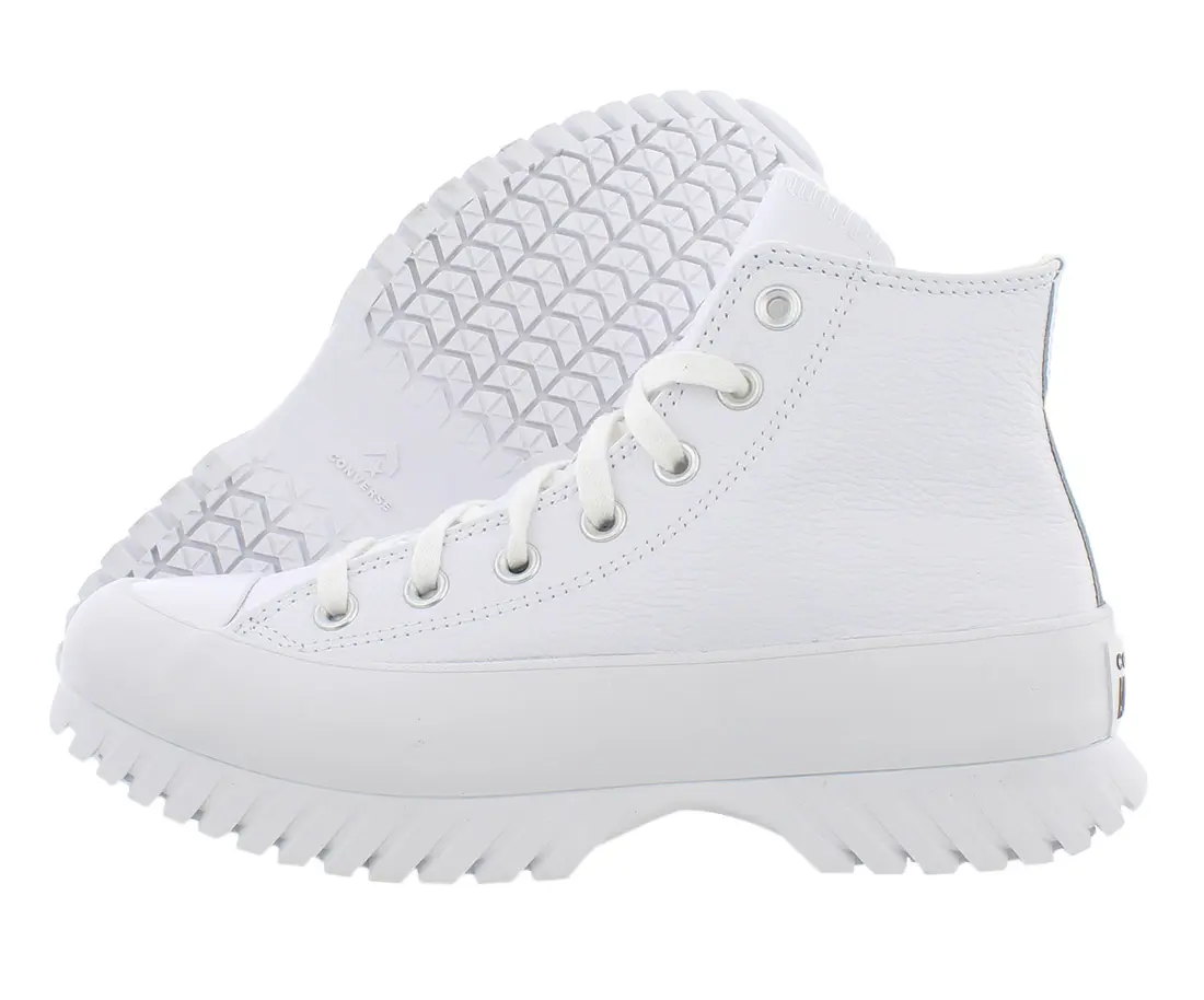 Converse Unisex Chuck Taylor All Star Lugged 2.0 Leather Hi-Top Sneaker - Leather Upper, Unisex Sizes, Lace-Up, Casual Wear Platform Athletic Walking Shoes
